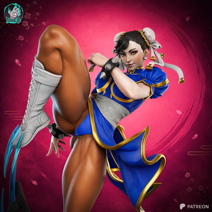 Chun-Li Statue 3D-Printed Kit