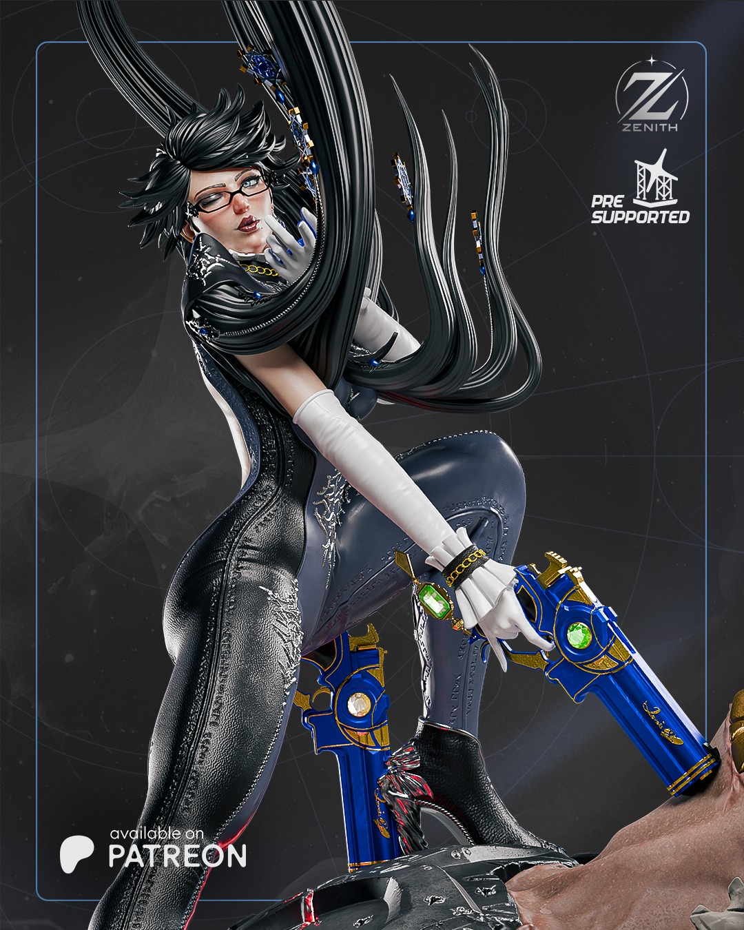 Bayonetta Statue 3D-Printed Kit