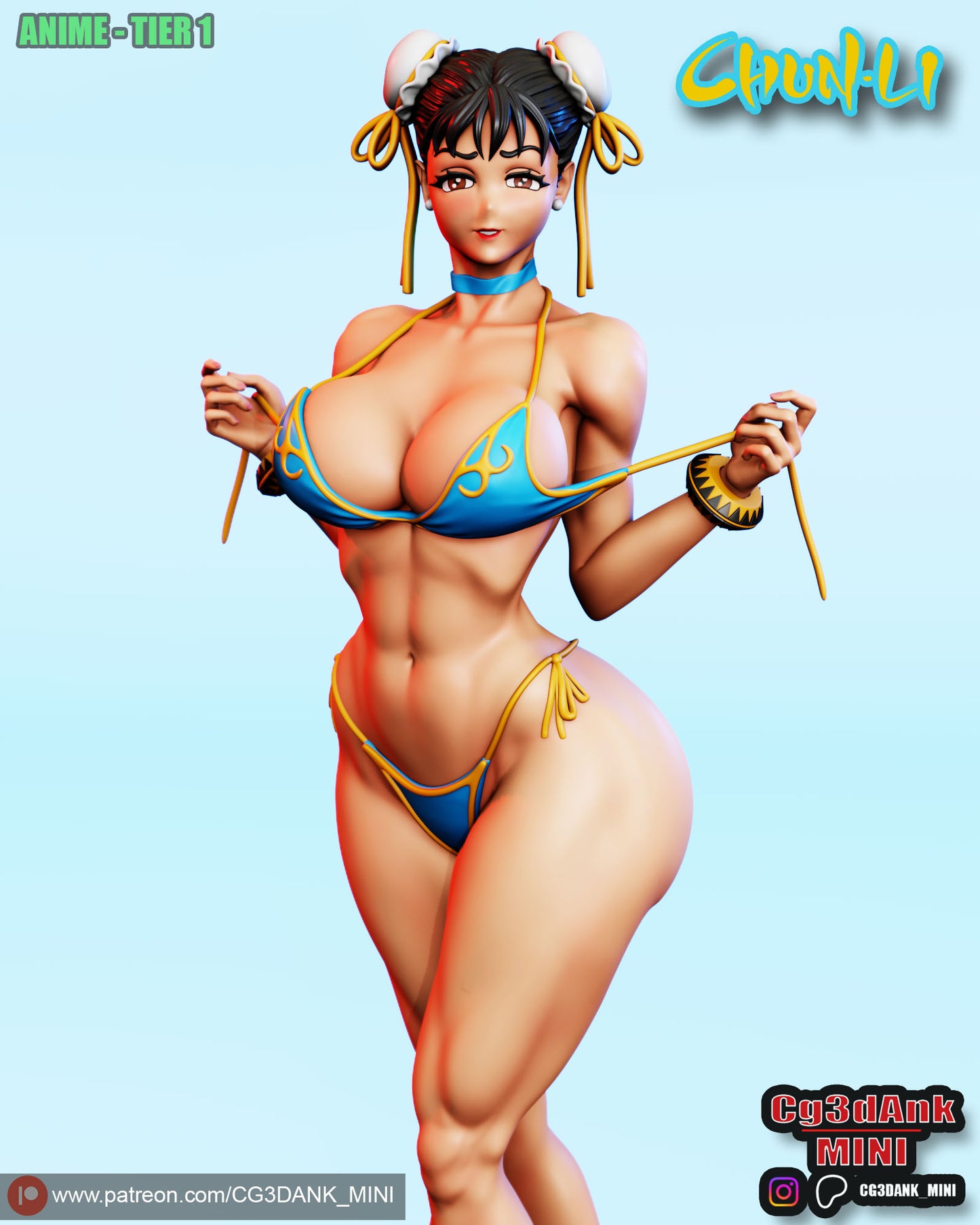 Chun-Li Statue 3D-Printed Kit