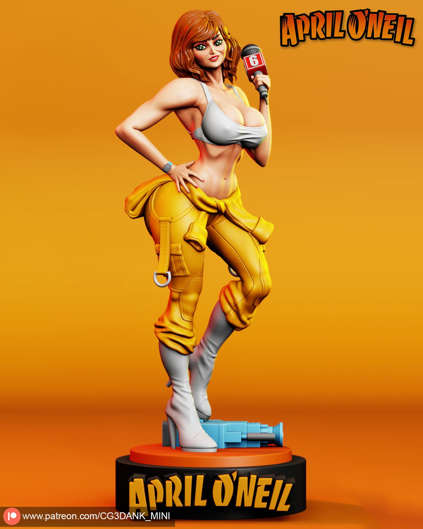 April O'Neil Statue 3D-Printed Kit