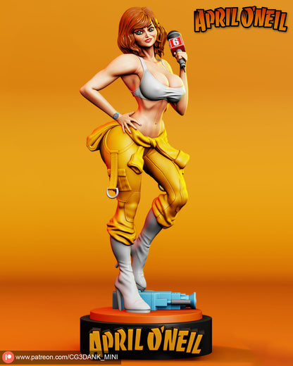 April O'Neil Statue 3D-Printed Kit