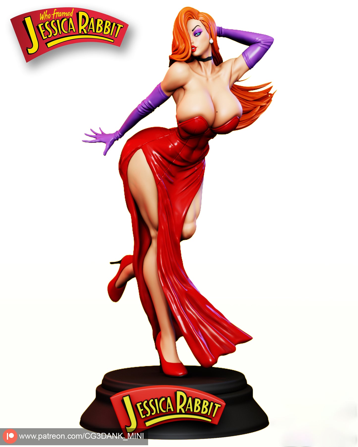 Jessica Rabbit Statue 3D-Printed Kit