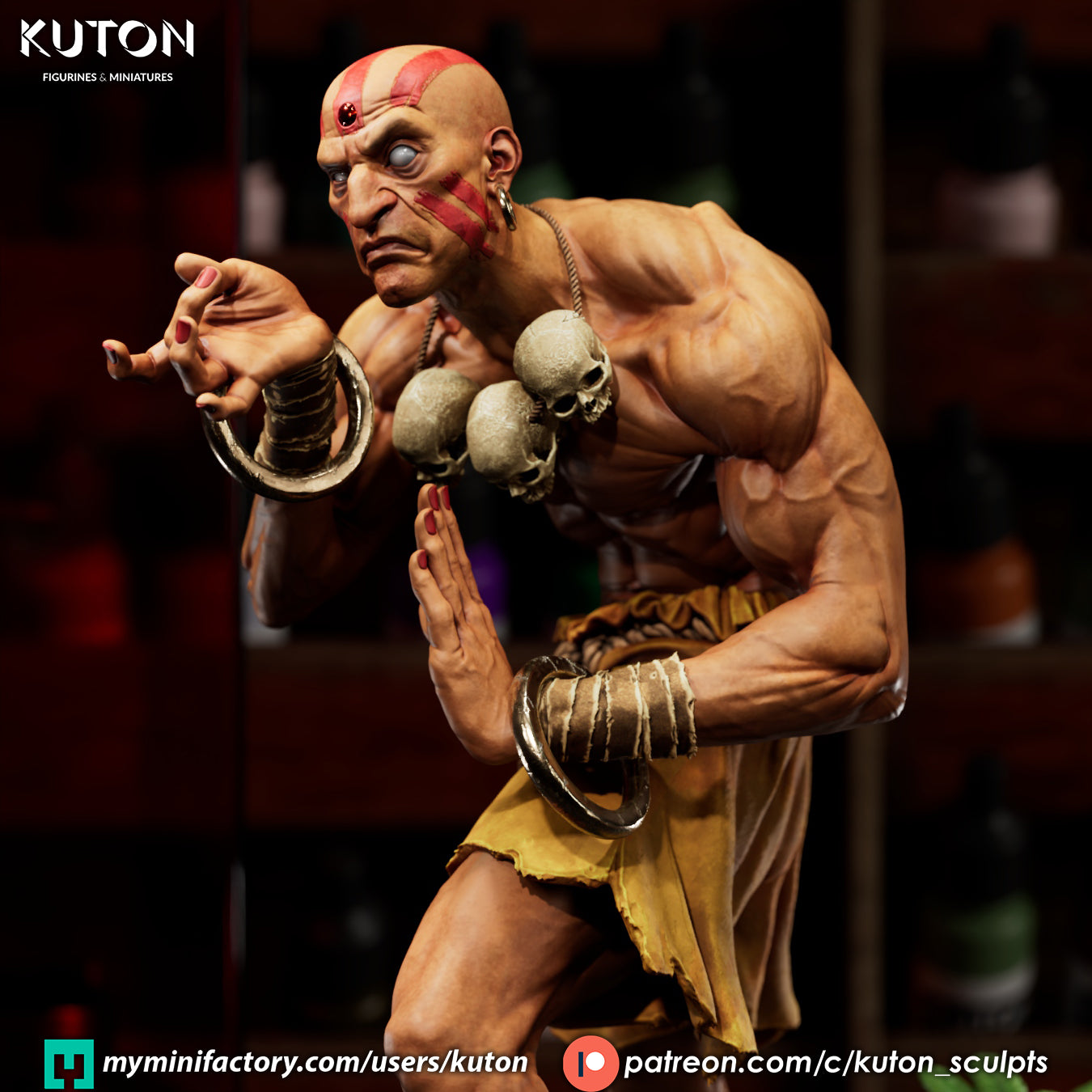 Dhalsim Statue 3D-Printed Kit