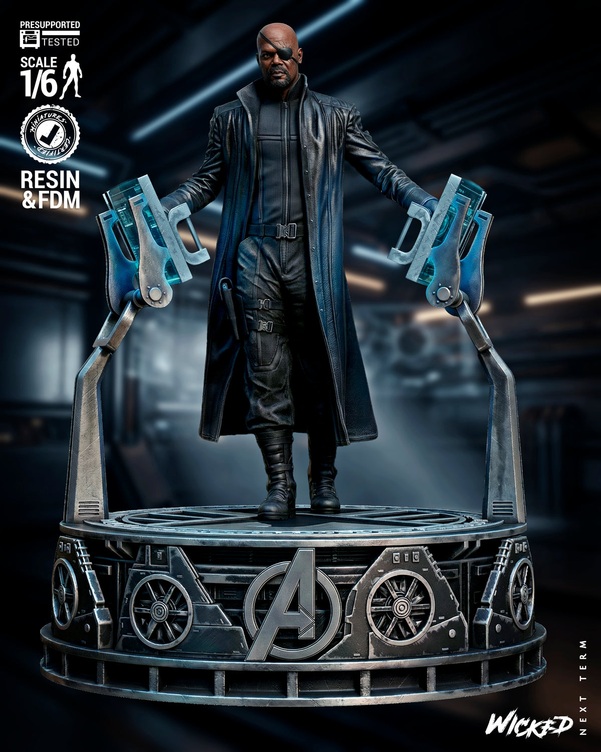 Nick Fury Statue 3D-Printed Kit