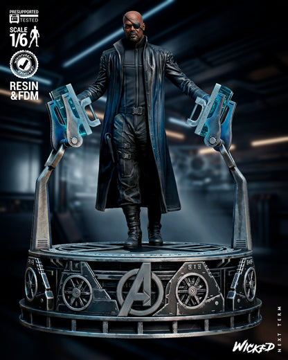 Nick Fury Statue 3D-Printed Kit