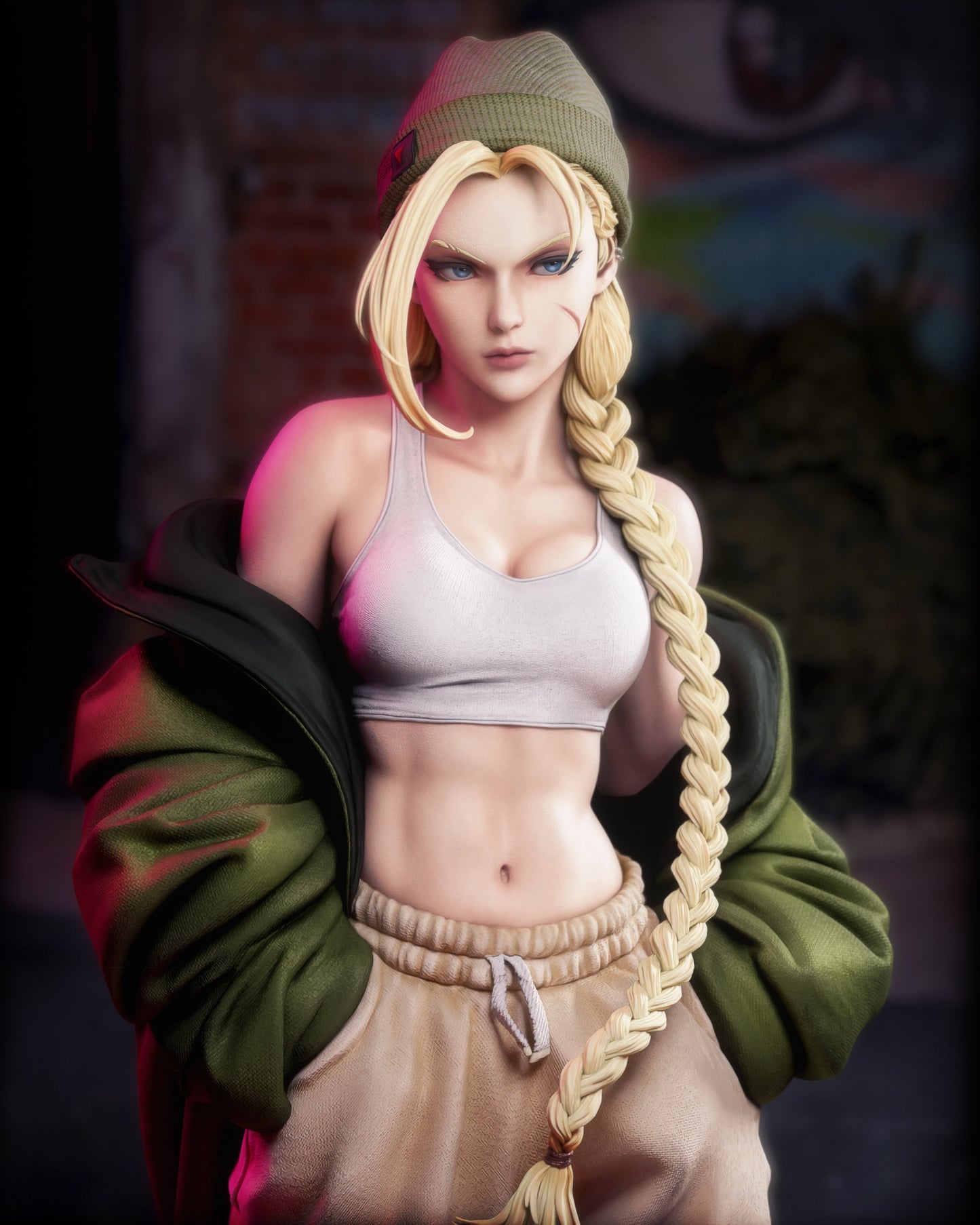 StreetWear Cammy Statue 3D-Printed Kit