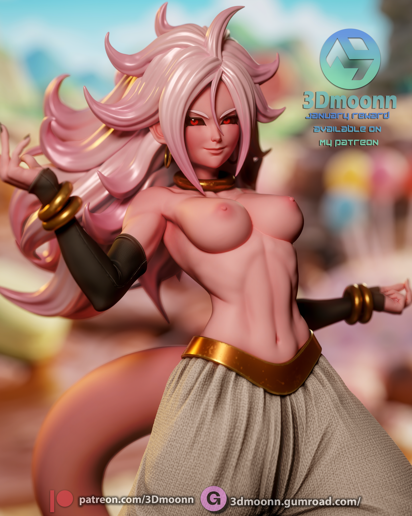 Android 21 Statue 3D-Printed Kit