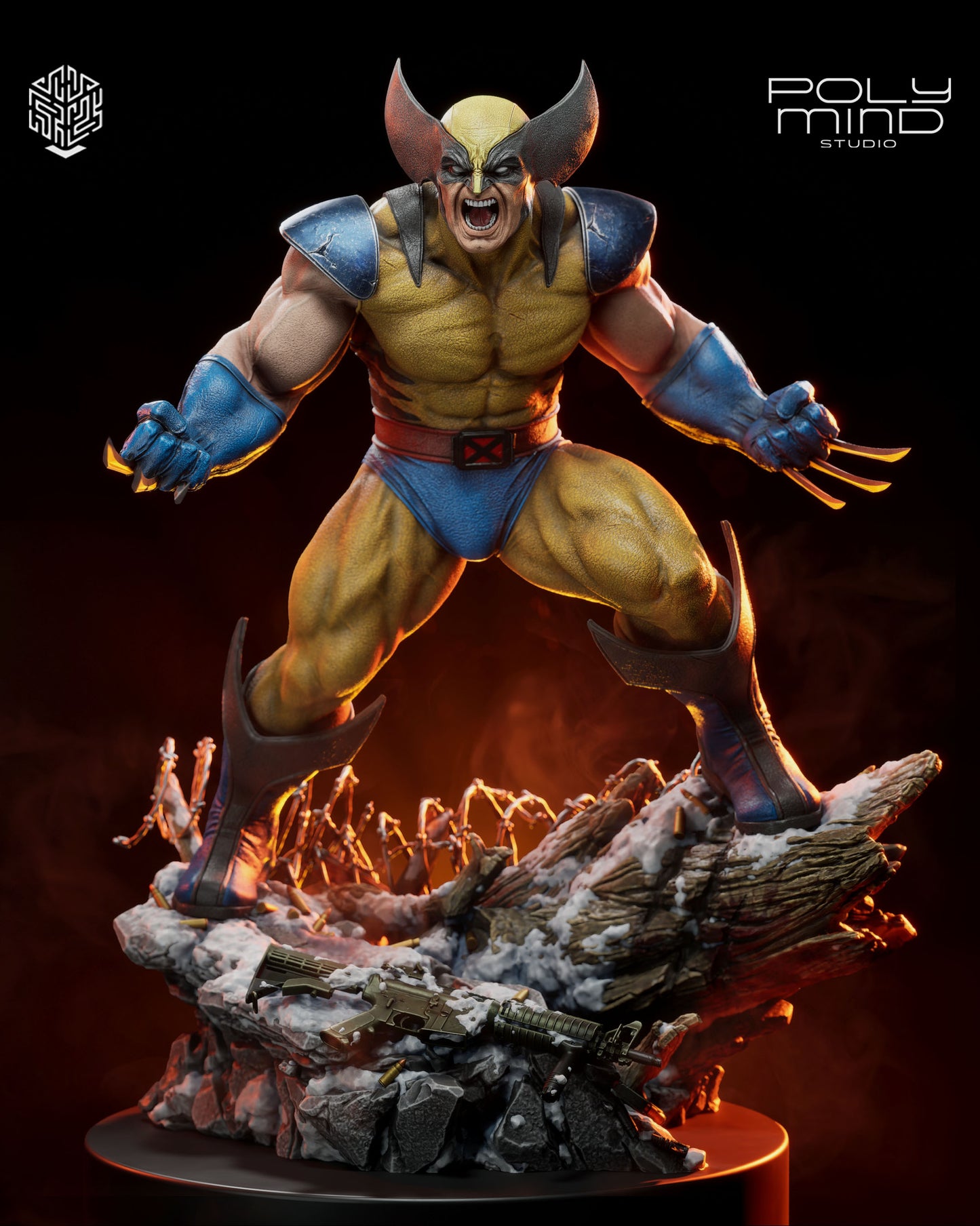 Wolverine Statue 3D-Printed Kit