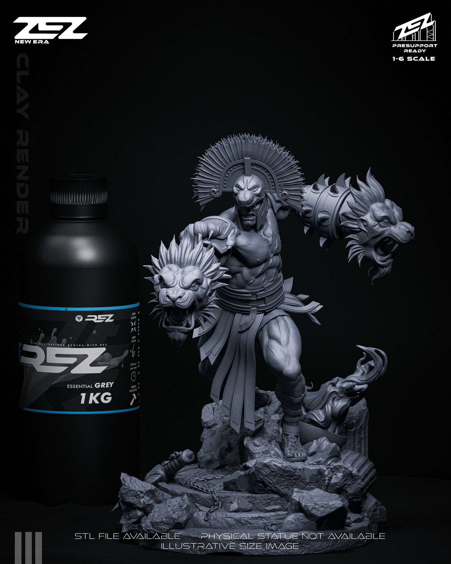 Hercules Statue 3D-Printed Kit