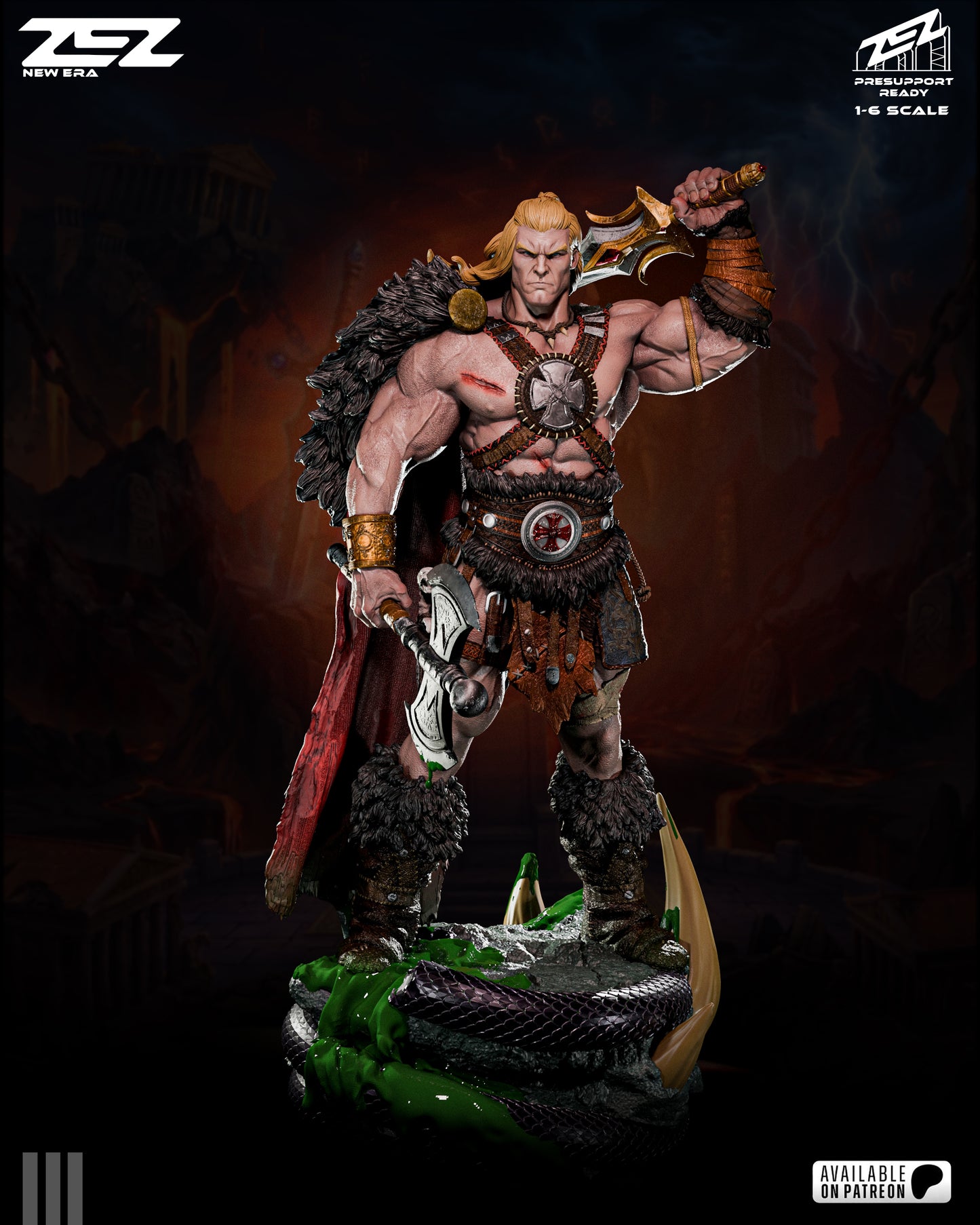 He-Man (Museum Pose) Statue 3D-Printed Kit