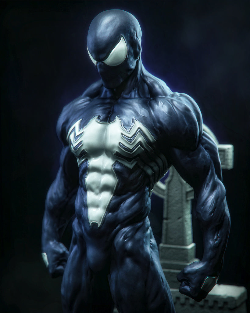 Symbiote Spiderman Statue 3D-Printed Kit
