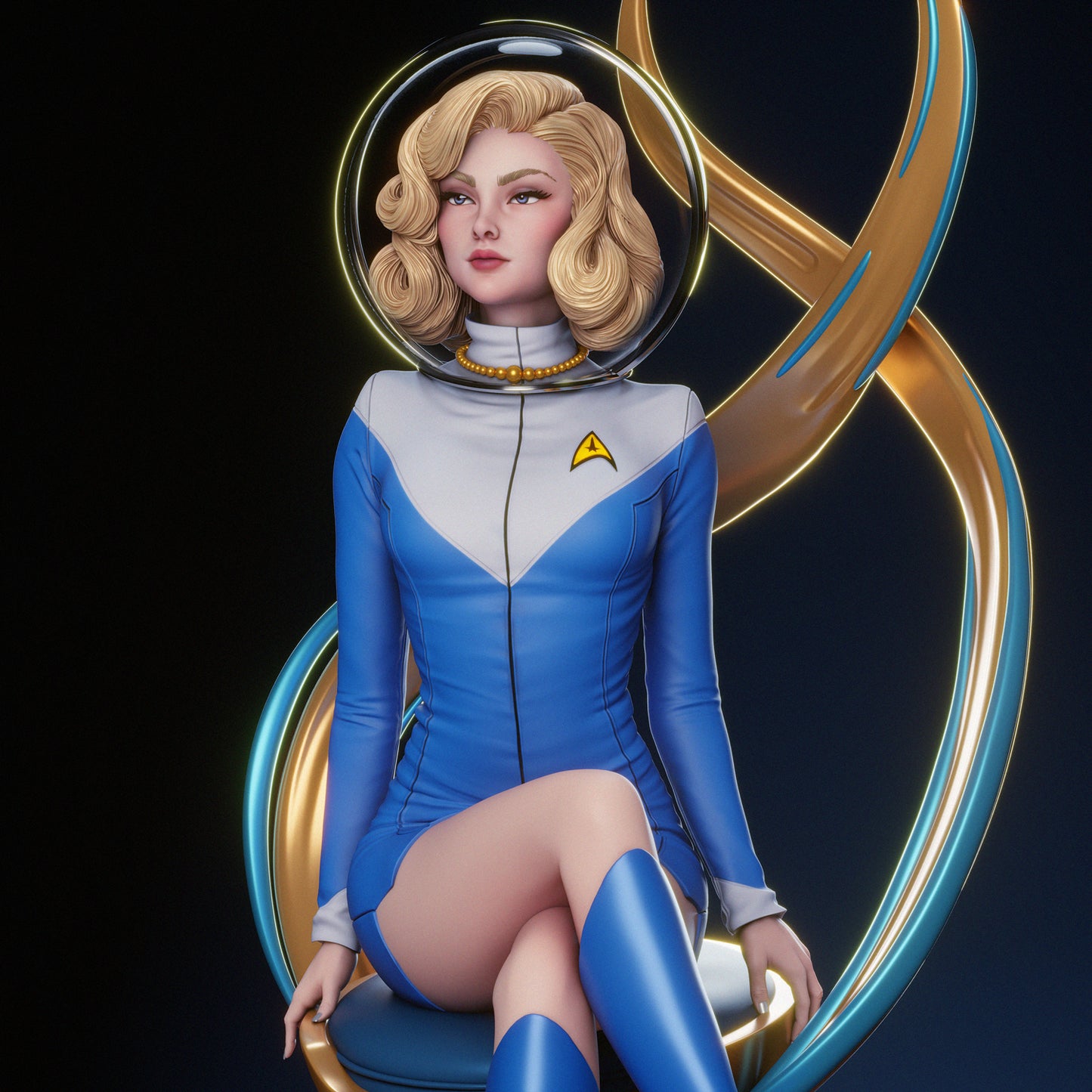 Starfleet Officer Statue 3D-Printed Kit