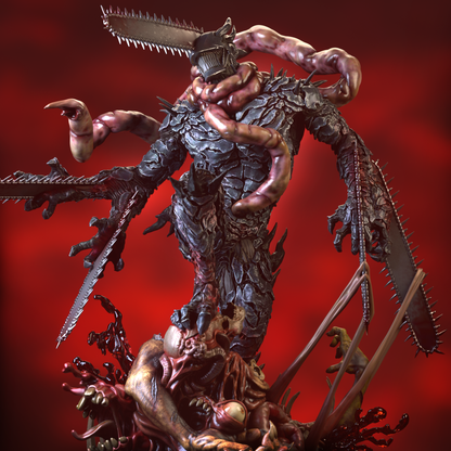 Chainsaw Man Statue 3D-Printed Kit