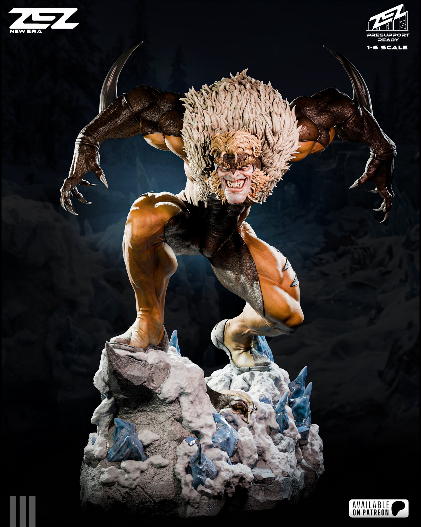 Sabretooth Statue 3D-Printed Kit