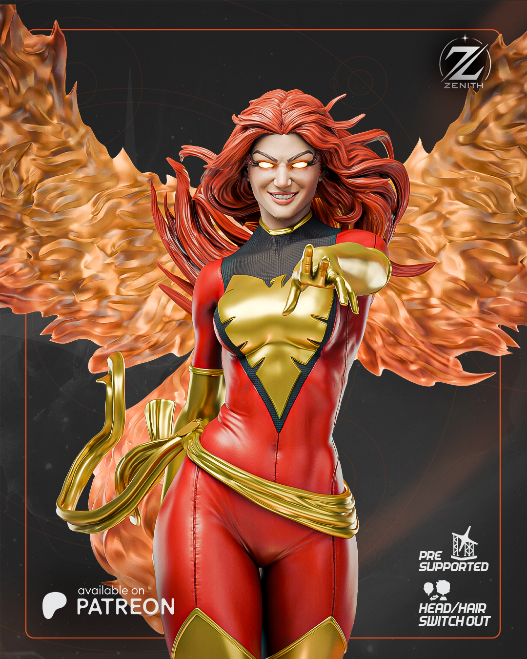Jean Grey - Phoenix Statue
