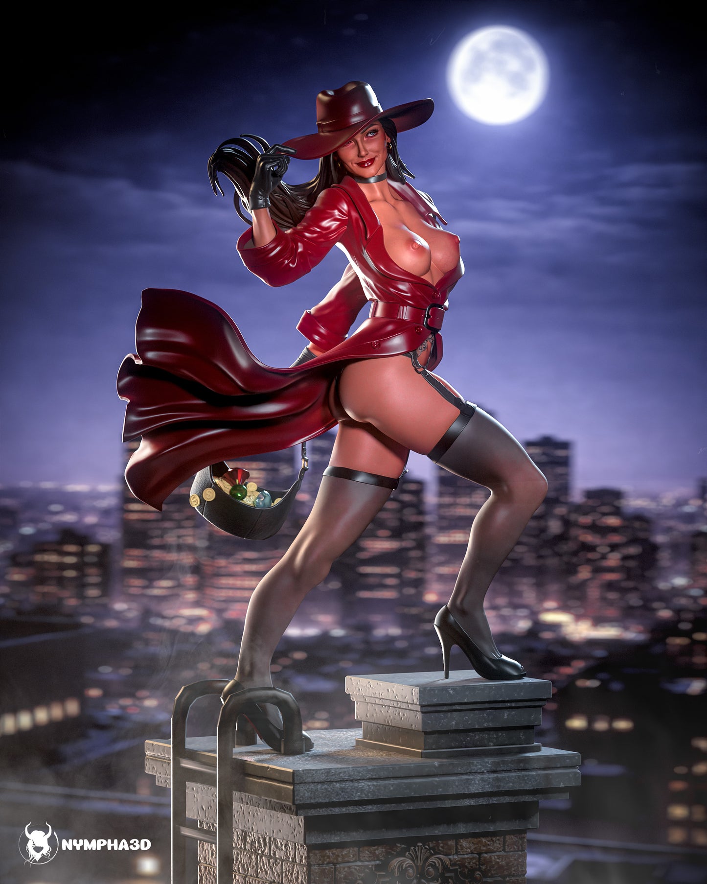 Carmen Sandiego Statue 3D-Printed Kit