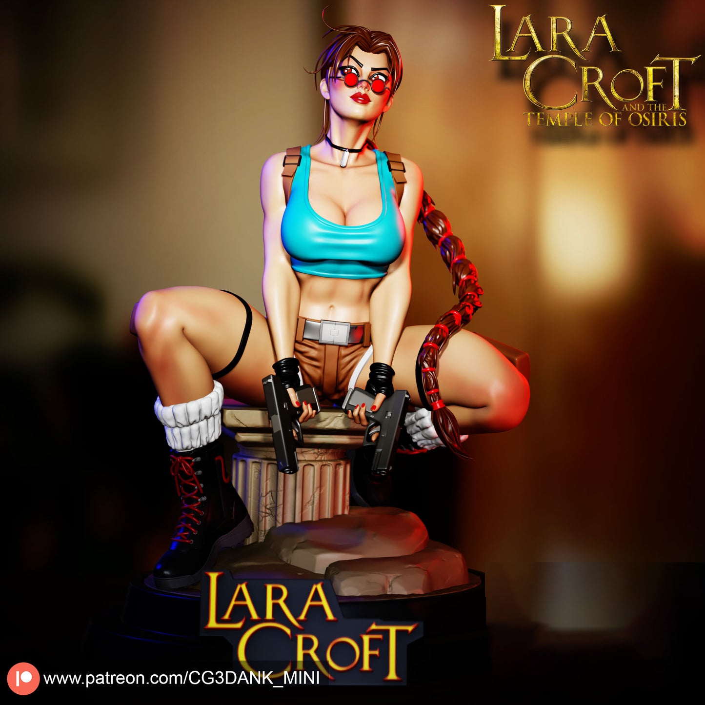 Lara Croft Statue 3D-Printed Kit