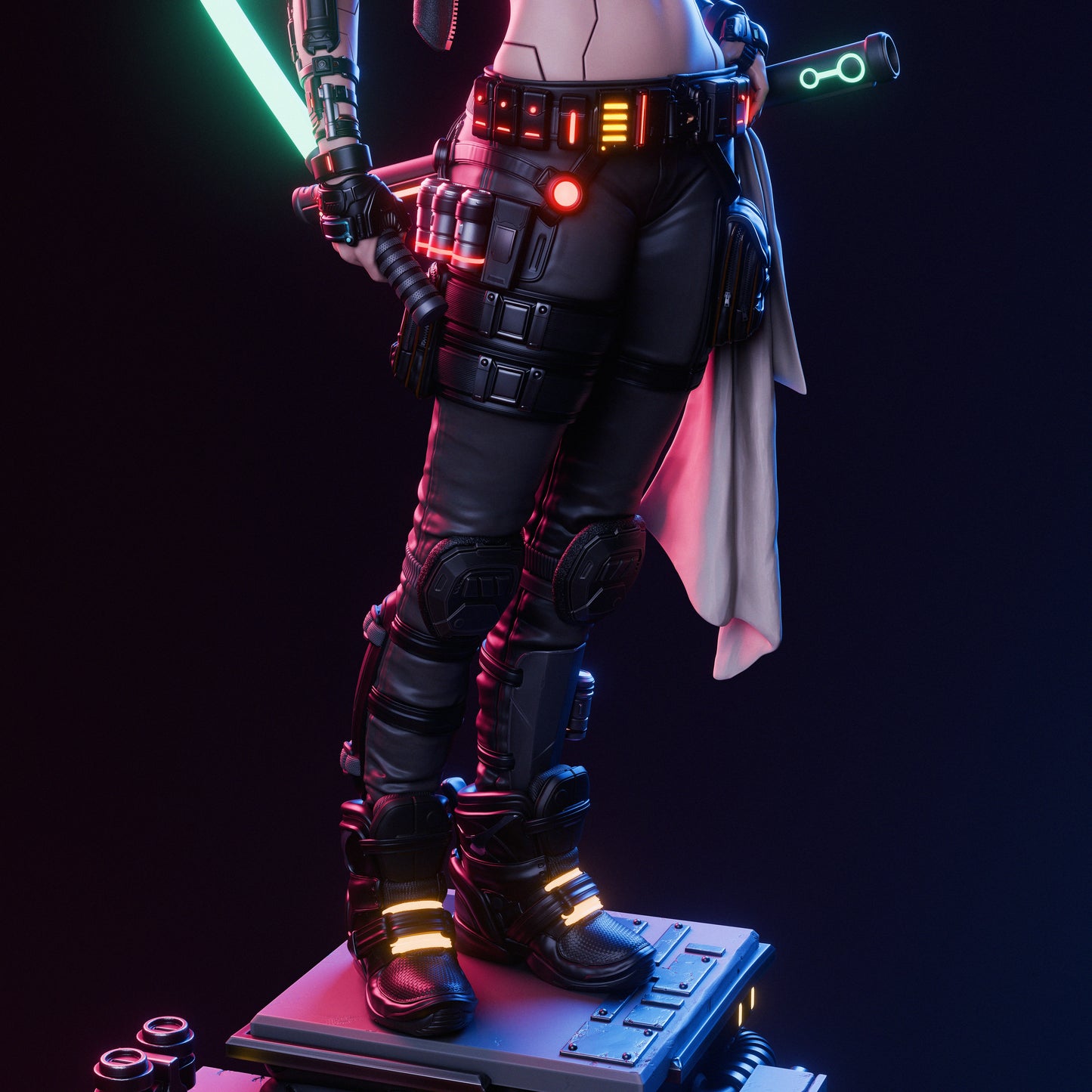 Cyber Samurai Statue 3D-Printed Kit