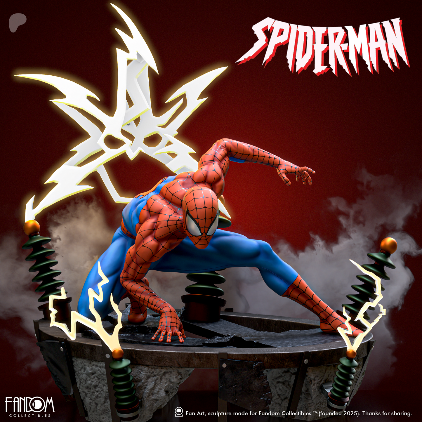 Spiderman Statue 3D-Printed Kit
