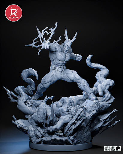 All Might Statue 3D-Printed Kit