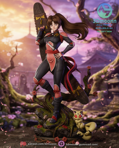 Sango Inuyasha Statue 3D-Printed Kit
