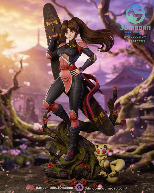 Sango Inuyasha Statue 3D-Printed Kit