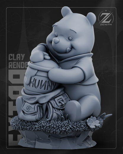 Winnie The Pooh Statue 3D-Printed Kit