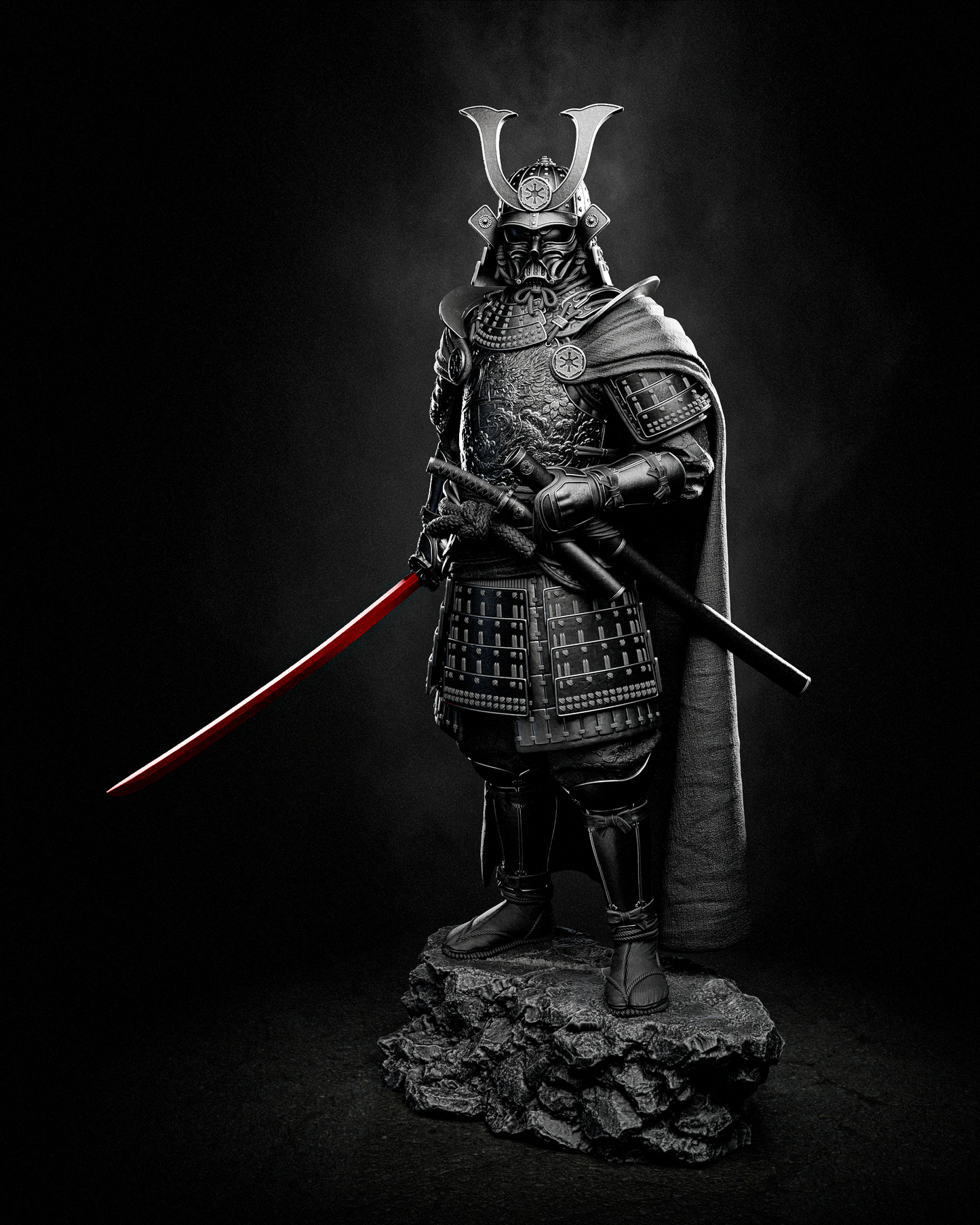 Darth Vader Samurai Statue 3D-Printed Kit