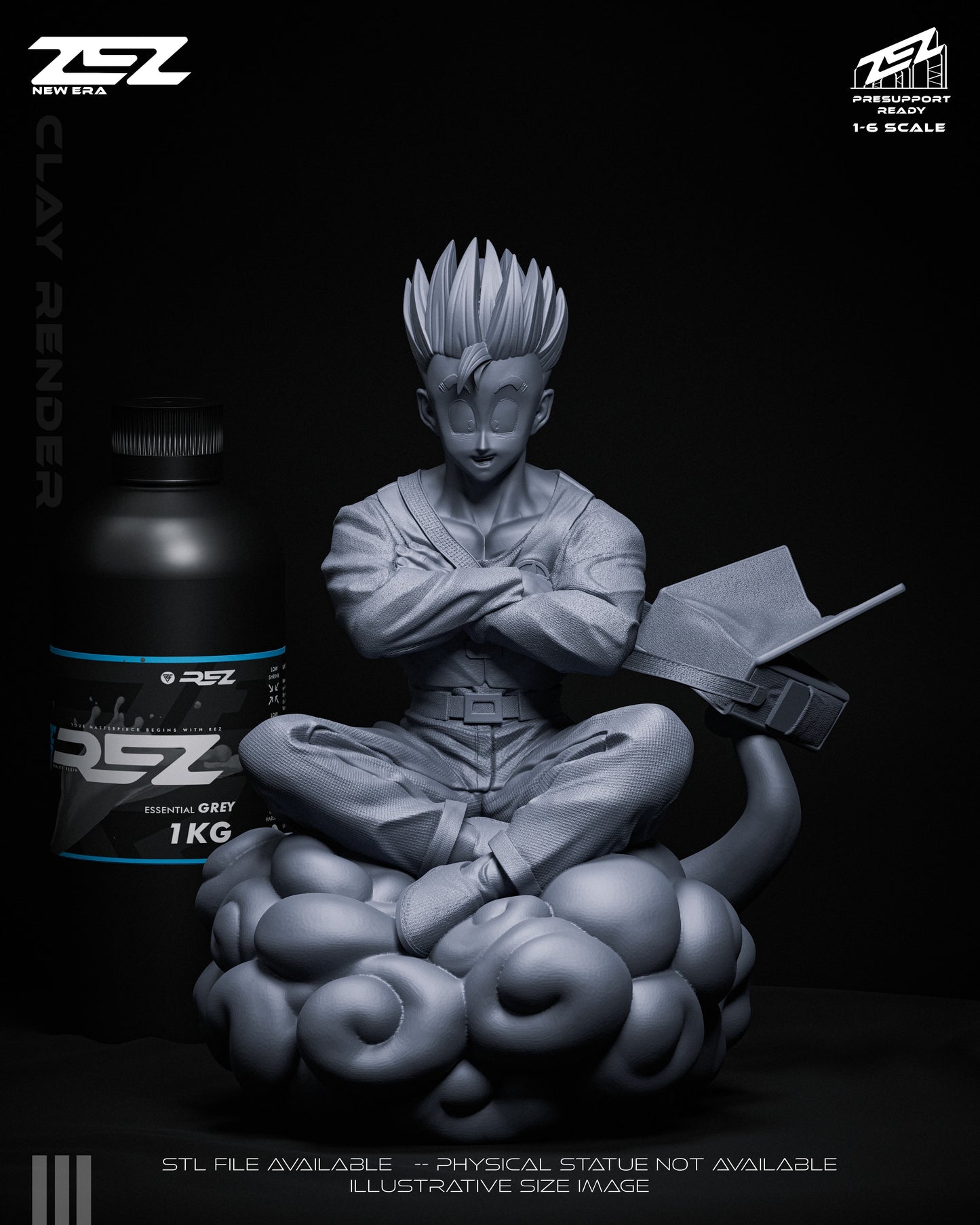 Gohan Statue 3D-Printed Kit