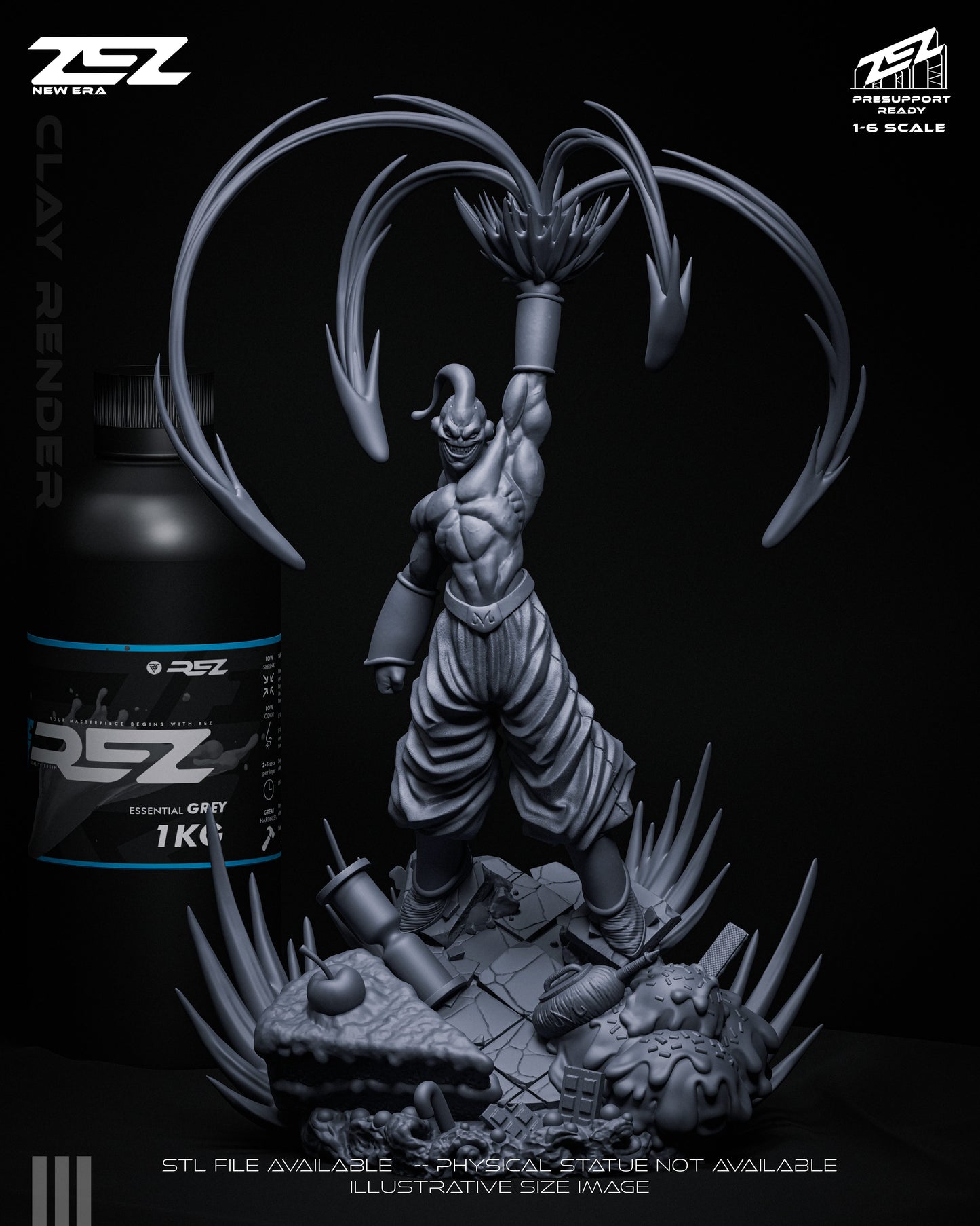 Majin Boo Statue 3D-Printed Kit
