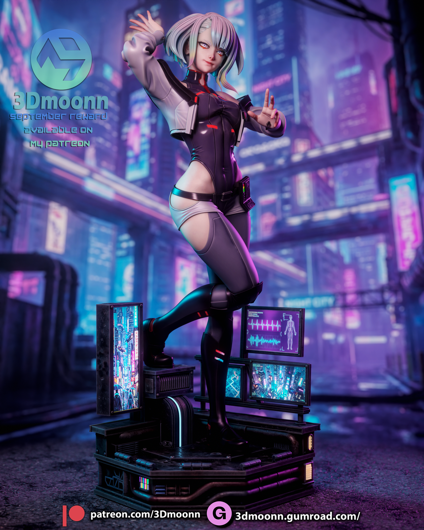 Lucy - Cyberpunk Edgerunners 3D-Printed Kit