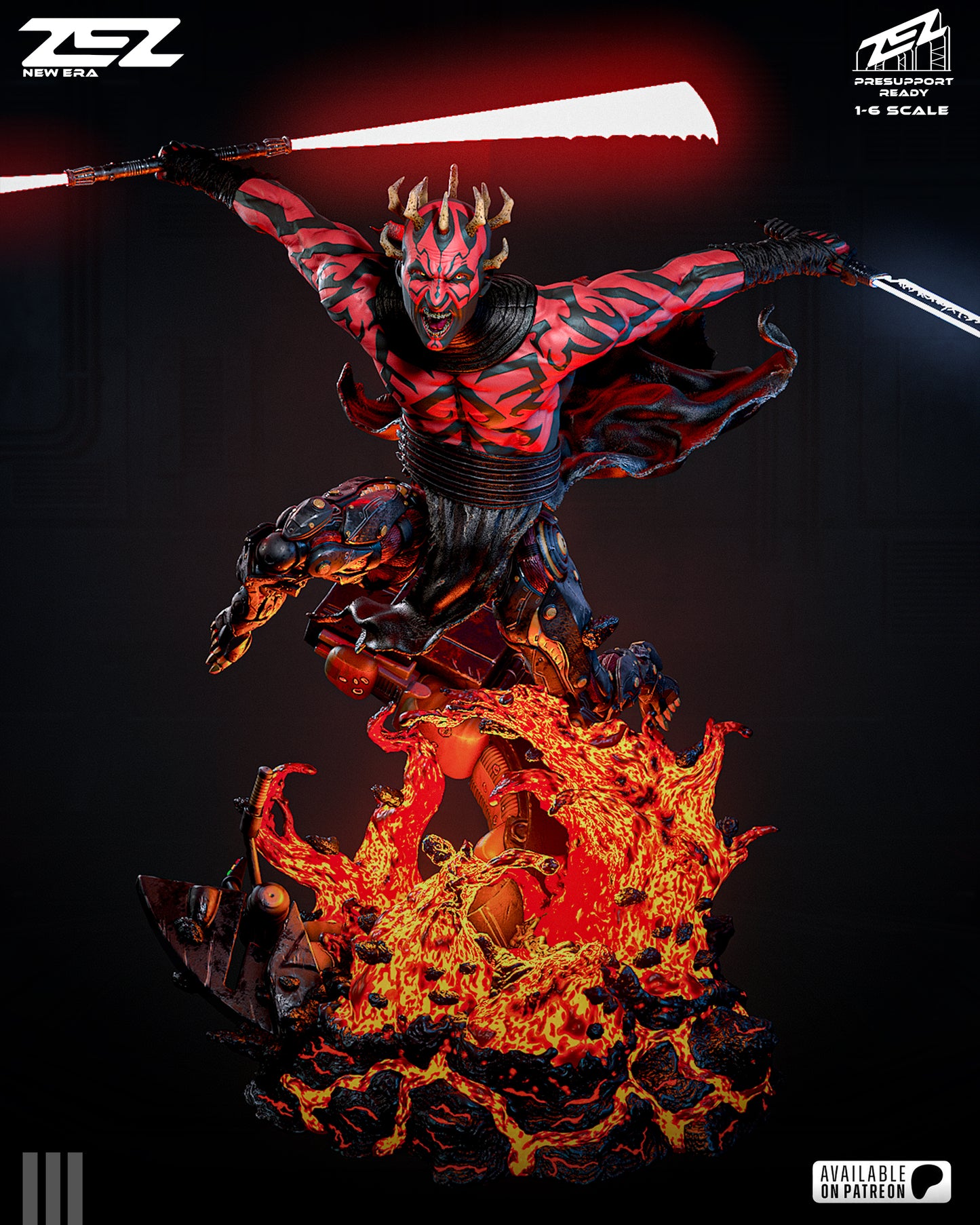 Darth Maul Statue 3D-Printed Kit