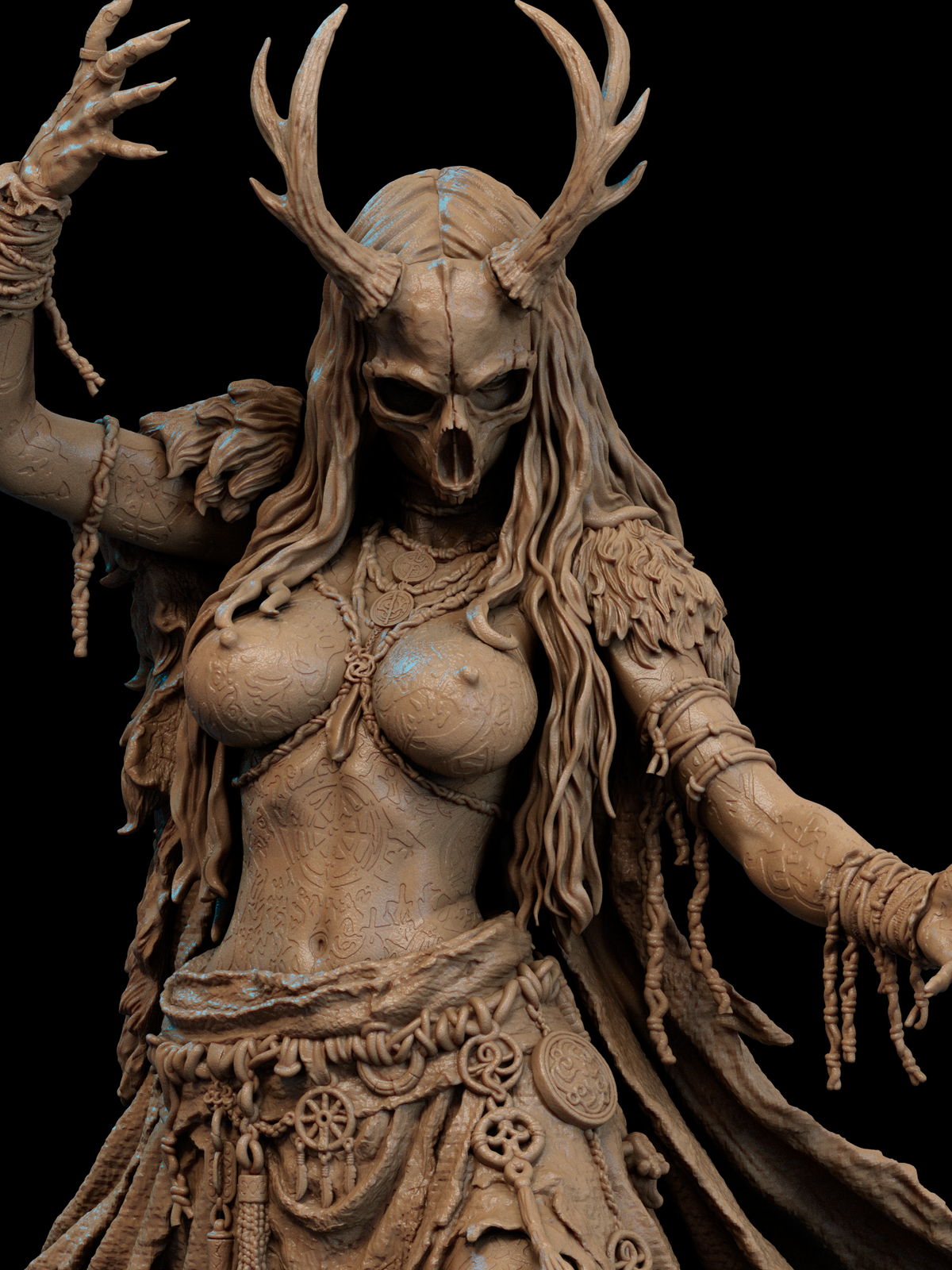 Norse Witch Statue 3D-Printed Kit