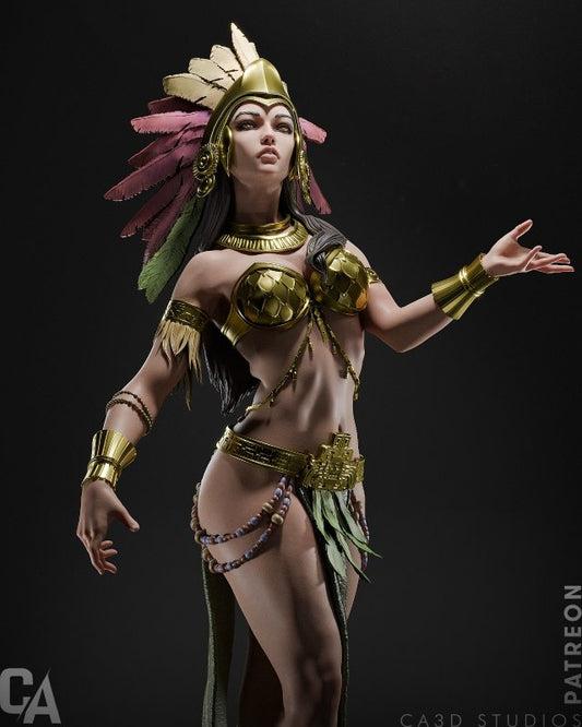 Aztec Goddess Statue