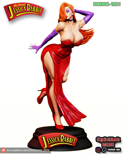 Jessica Rabbit Statue 3D-Printed Kit