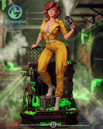 April O'Neil TMNT Statue 3D-Printed Kit