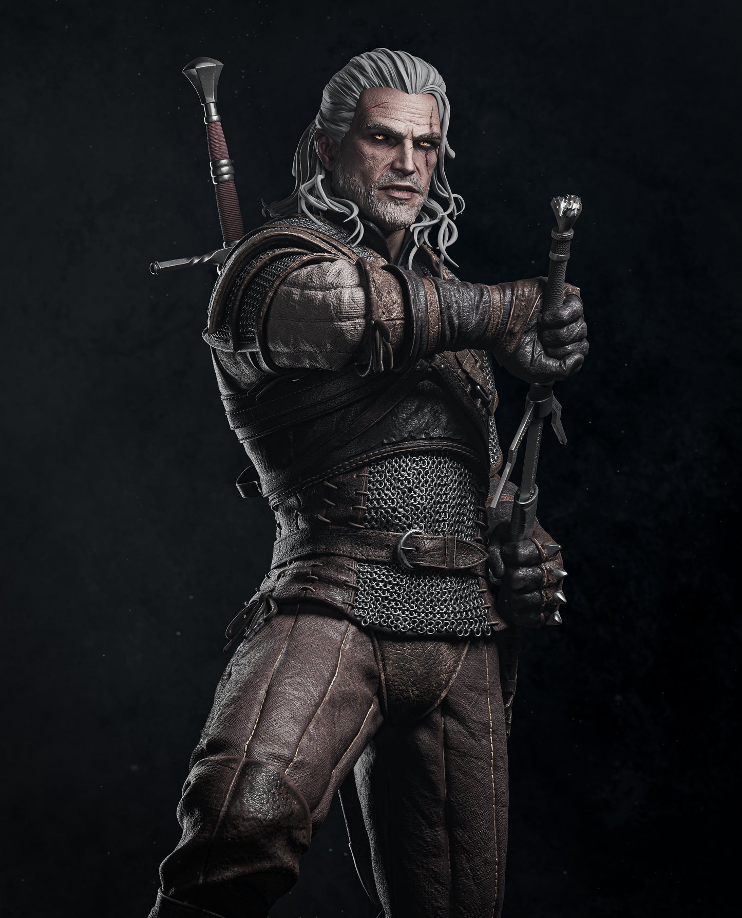 Geralt Statue 3D-Printed Kit