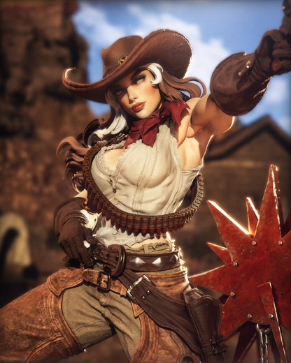 Cowgirl Rogue Statue 3D-Printed Kit