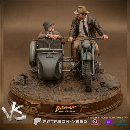 Indiana Jones Diorama Statue 3D-Printed Kit