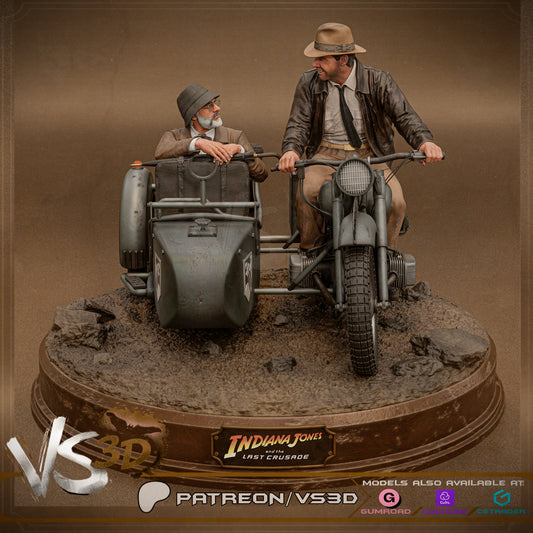 Indiana Jones Diorama Statue 3D-Printed Kit