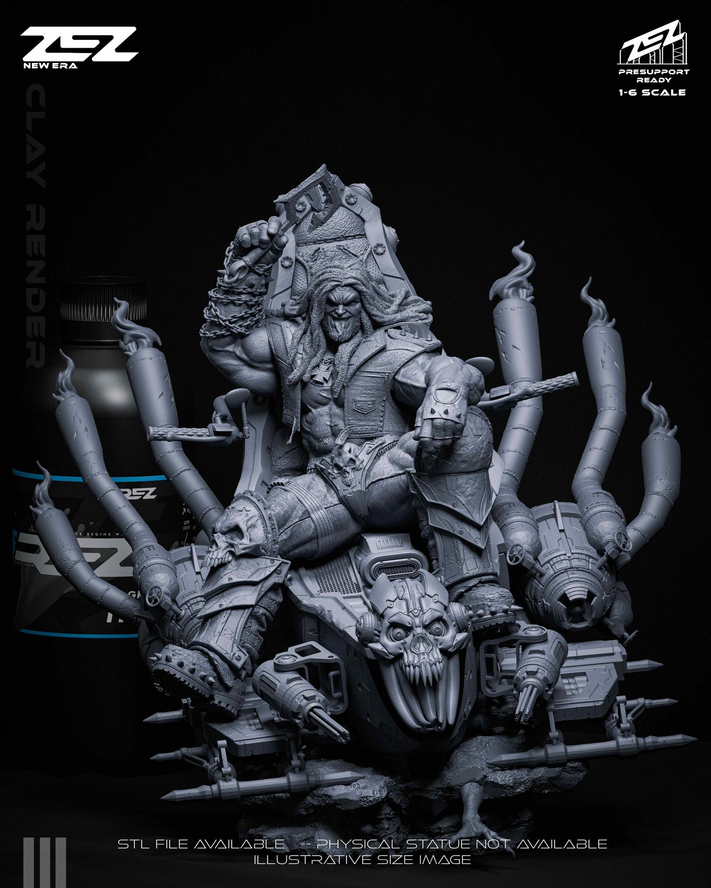 Lobo (Throne) Statue 3D-Printed Kit