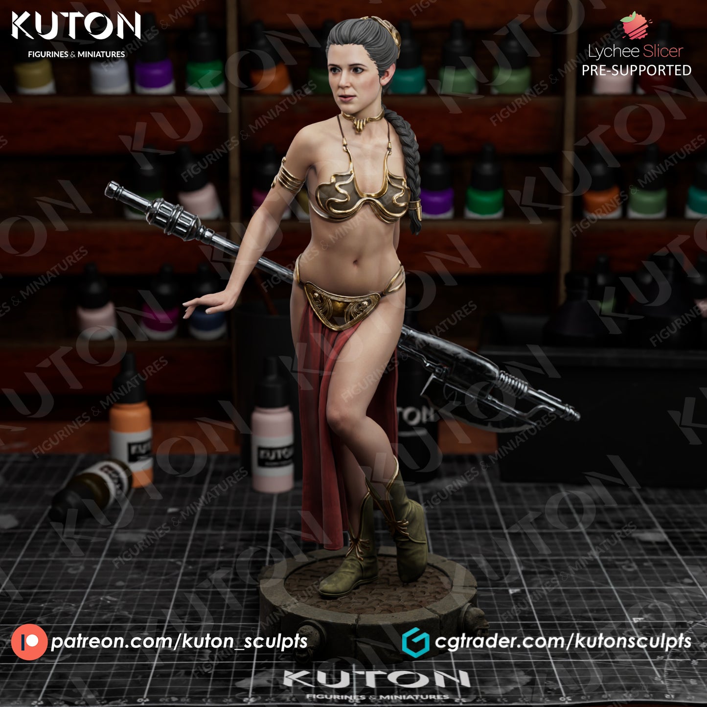 Leia Statue 3D-Printed Kit