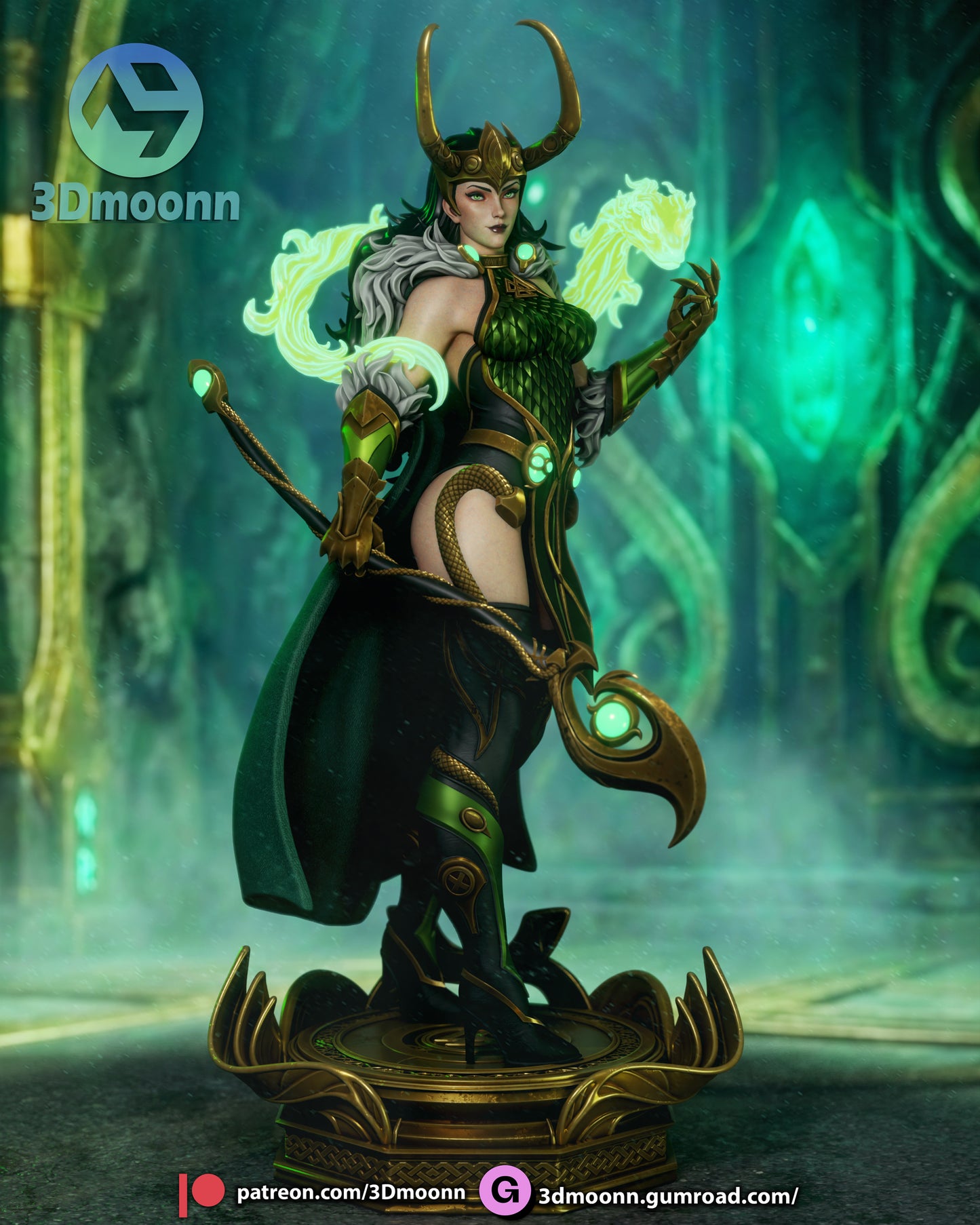Lady Loki Statue 3D-Printed Kit