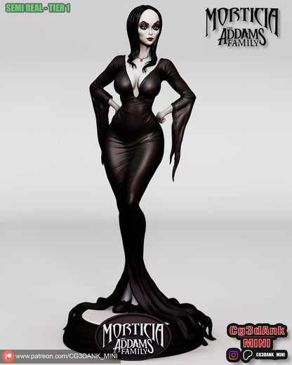 Morticia Addams Statue 3D-Printed Kit