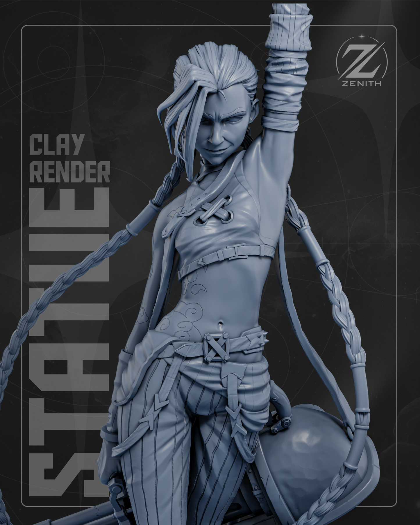 Jinx Statue 3D-Printed Kit
