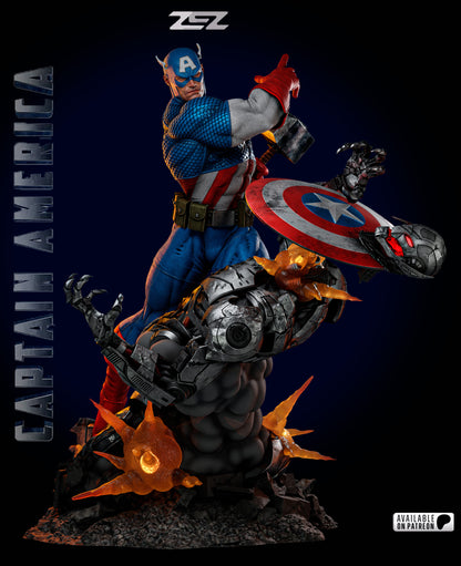Captain America Statue 3D-Printed Kit