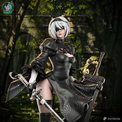 2B Statue 3D-Printed Kit