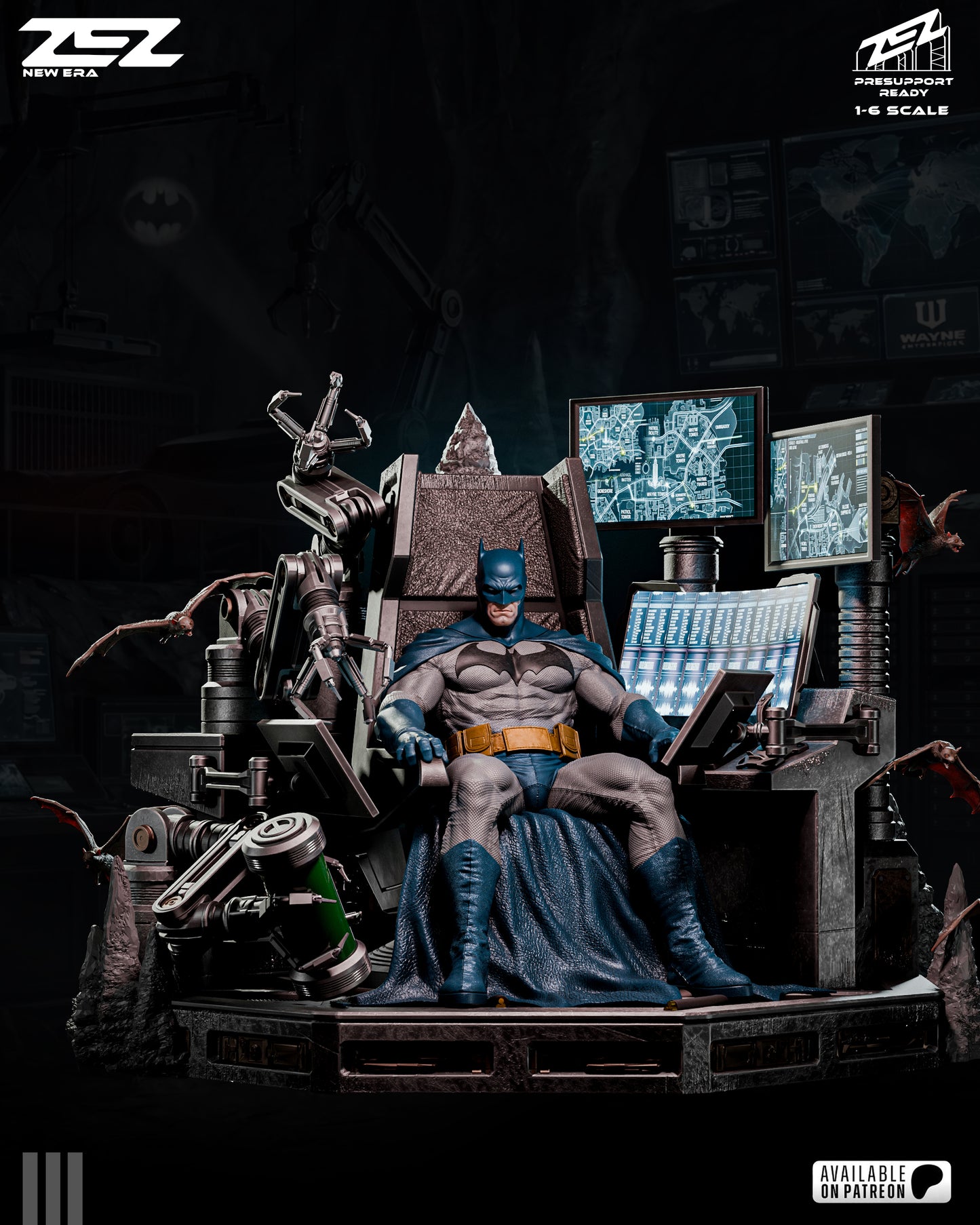Batman (Throne) Statue 3D-Printed Kit
