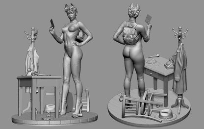 Catwoman Statue 3D-Printed Kit