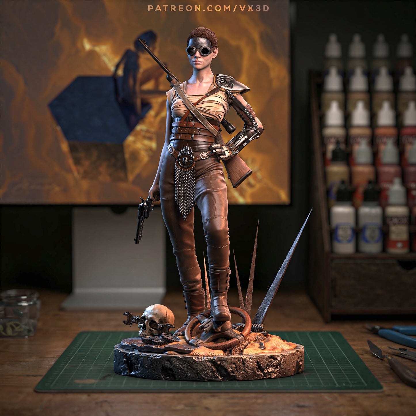 Furiosa Statue 3D-Printed Kit